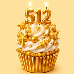 Golden Star, Cupcake 2048 tile 512