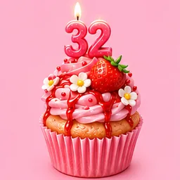 Strawberry Blossom, Cupcake 2048 tile 32