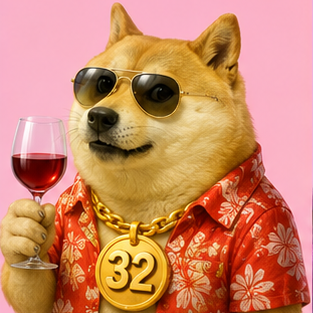 Doge 2048 — Focused Doge, tile value 32